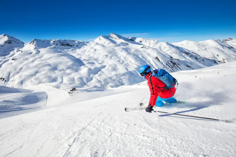 Skier skiing in Livigno